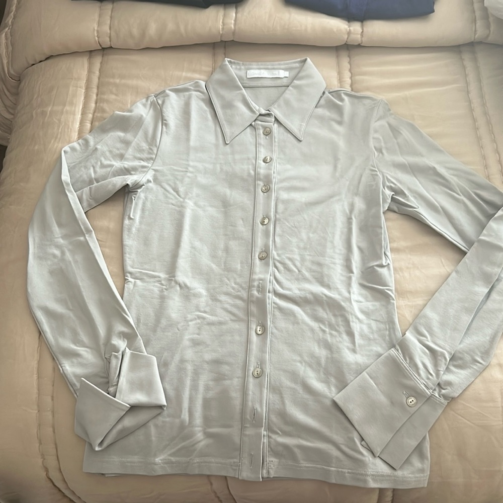 Anne Fontaine Never Worn grey Nuage button up.